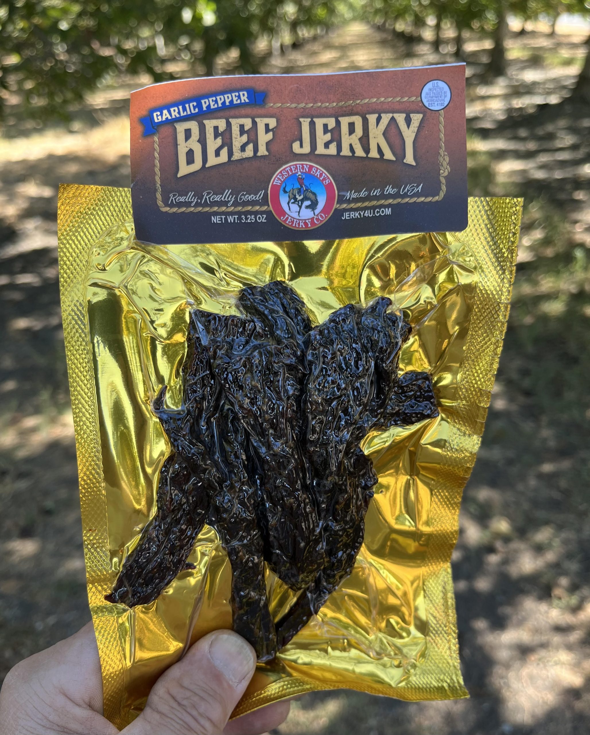 Garlic Pepper Beef Jerky 3 25 Oz Bold Savory Flavor Garlic Pepper Beef Jerky 3 25 Oz Bold Savory Flavor
